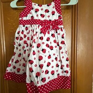 Red and White Ladybug Print Gymboree Dress